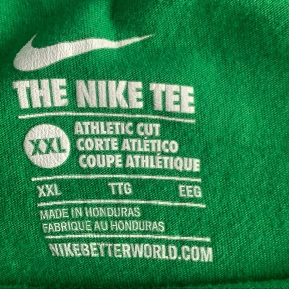 (2) Nike Oregon Ducks Basketball PE Athletic Cut Fit T Shirts XXL Green Boxy Fit - Picture 4 of 13